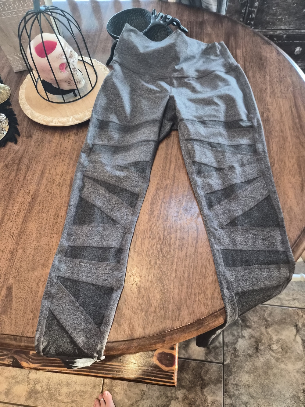 lululemon athletica Women's Gray Patterned High-Rise Leggings